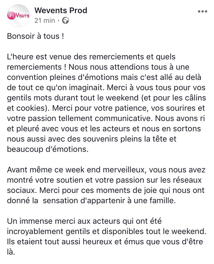 FrConventions's tweet image. Post remerciements #THOS2