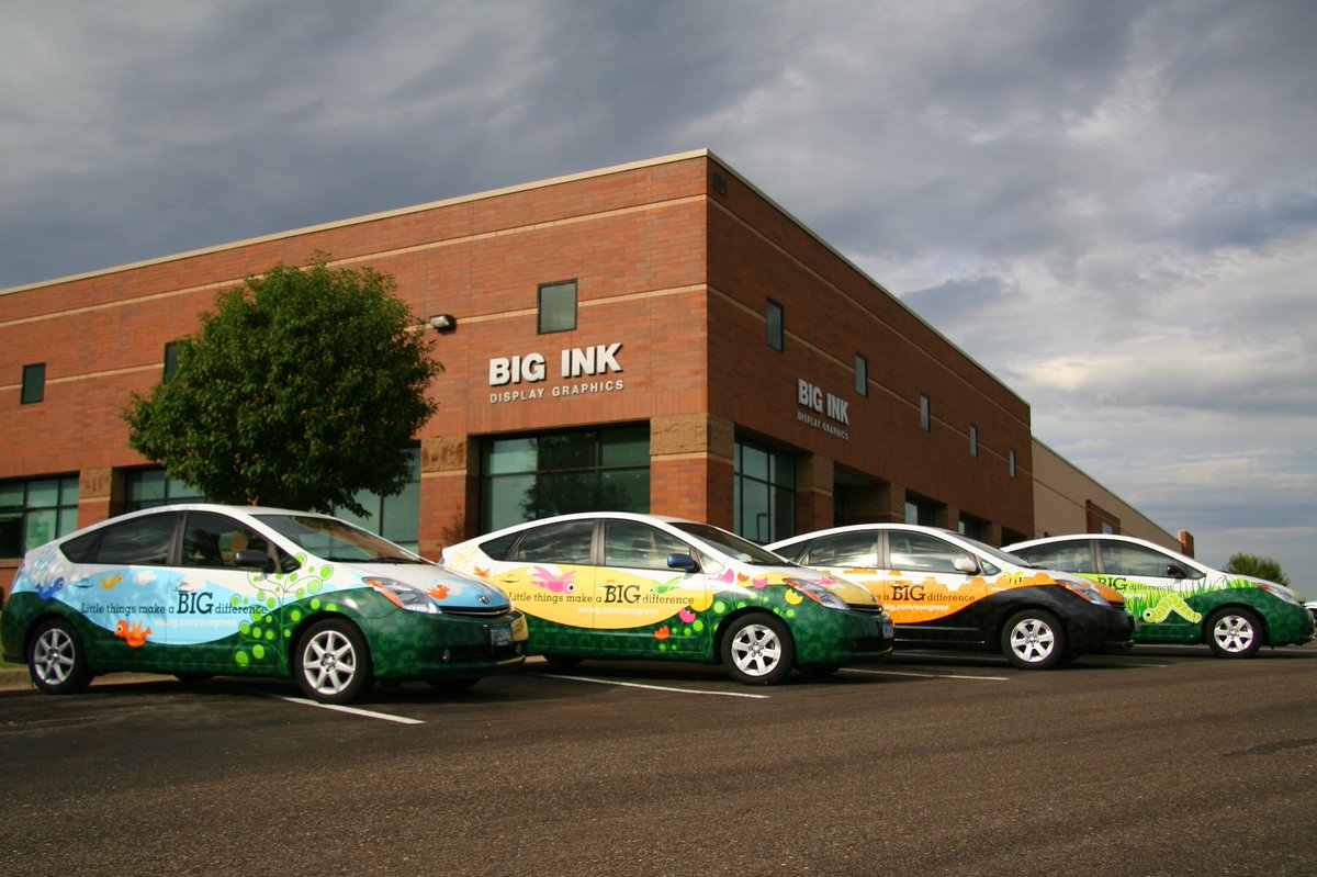 BigInkVisual's tweet photo. #TBT to when our Prius fleet won @3M's Wrap to Win contest in 2008. Little things still make a BIG difference! #GoGreen #WrapVehicles https://t.co/8BJDTdd18z