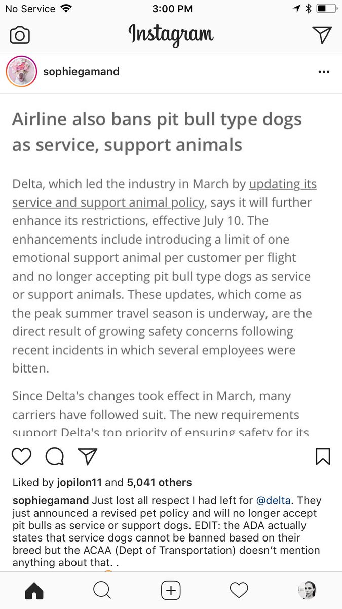 brittajmitchell's tweet image. I’m a cancer survivor who has a pitbull for anxiety and depression purposes . You’re taking that away from thousands of people ! You should be ashamed @Delta #screwYOU