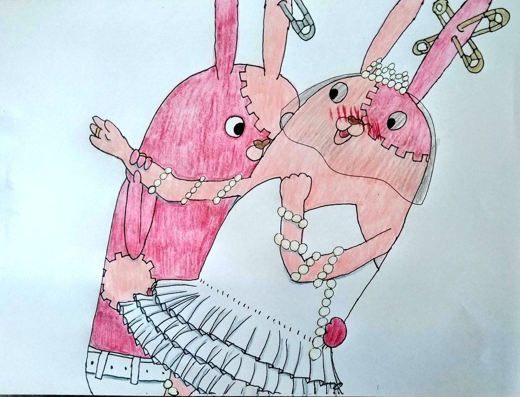 アーミン しばし休み No Twitter キレキルでウェディング キレネンコが半裸なのもキルネンコのドレスがセクシーなのも私の趣味です笑 腕に鎖とかビーズとか巻きついてるのってエロいですよね 一日一絵 6月中は毎日ウェディング