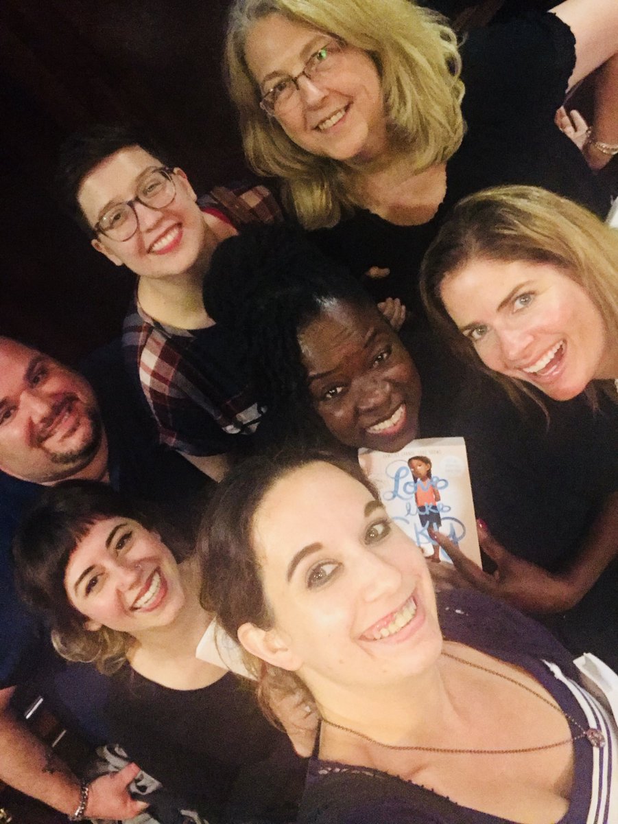 LesCYoungblood's tweet photo. What a festive evening with this group of wonderful indie booksellers(Shannon, Amanda, Lily, and Tami ), as well as Frank and Emily, @DisneyHyperion. Thanks for all the #LoveLikeSky LOVE! #ci16 #kidstute @indiebound @FlyleafBooks @RedBalloonBooks https://t.co/06oWdzHa4W