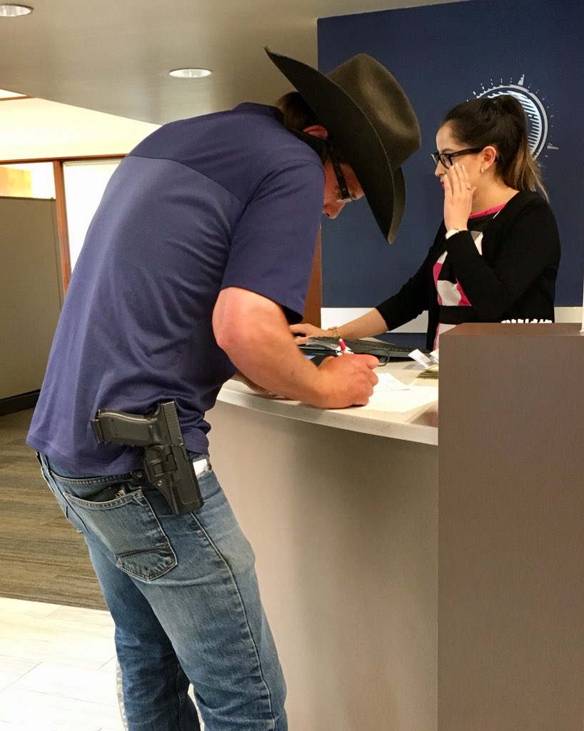 Just waiting to do some banking..in the bank...