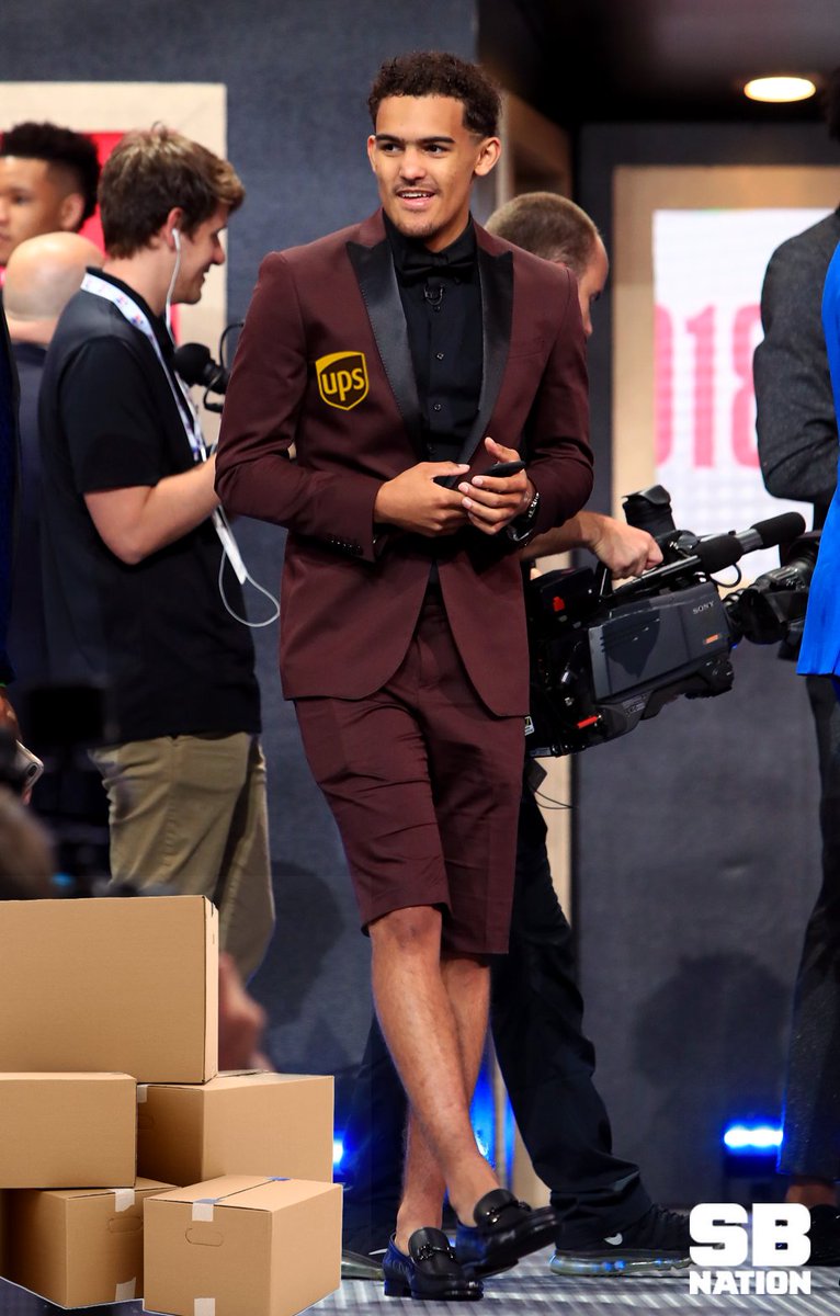 SBNation's tweet photo. Trae Young is U̶P̶S̶ NBA Draft ready https://t.co/39M4eK9Qe6