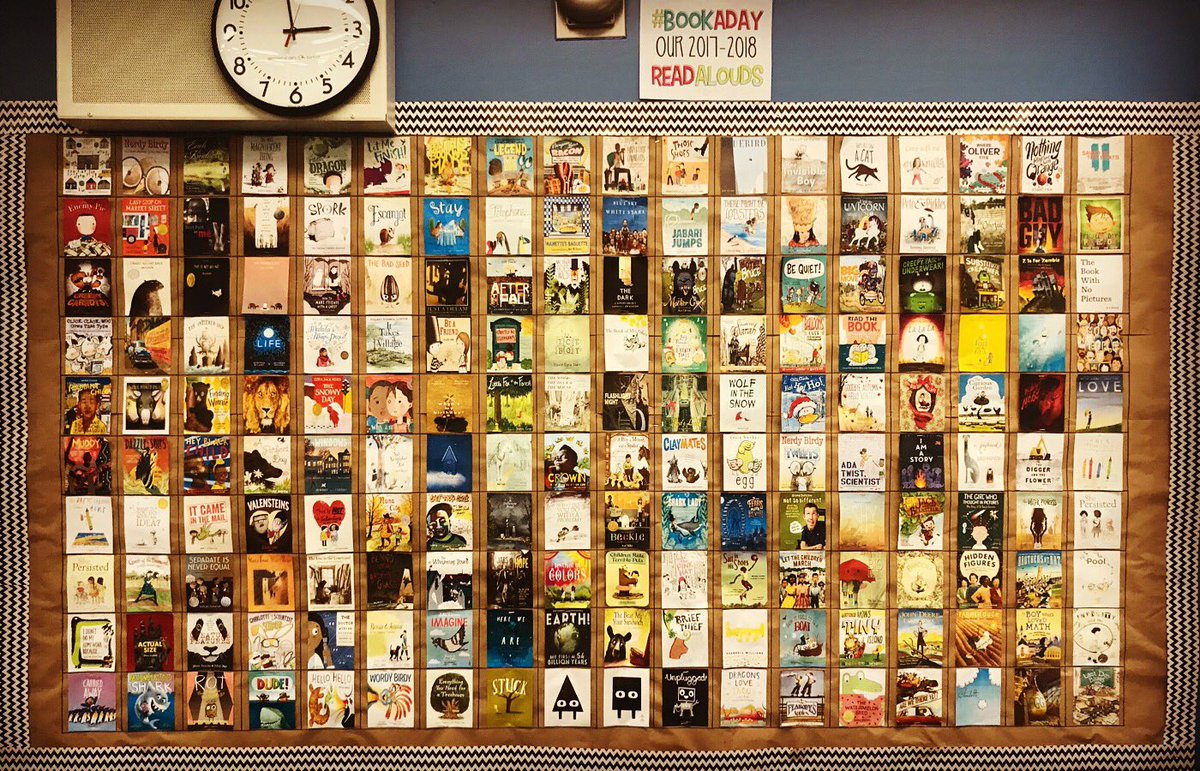 hansonhallway's tweet photo. It’s here! My blog post with the list of #ClassroomBookaDay picture books I’ve used over the past 2 years! Thanks to @heisereads for creating #ClassroomBookaDay &amp; @msaplusteacher, @corrinaaallen &amp; @KReilley5 for letting me use pics of your displays! https://t.co/oAr2IgApHy https://t.co/PKOteKUAco