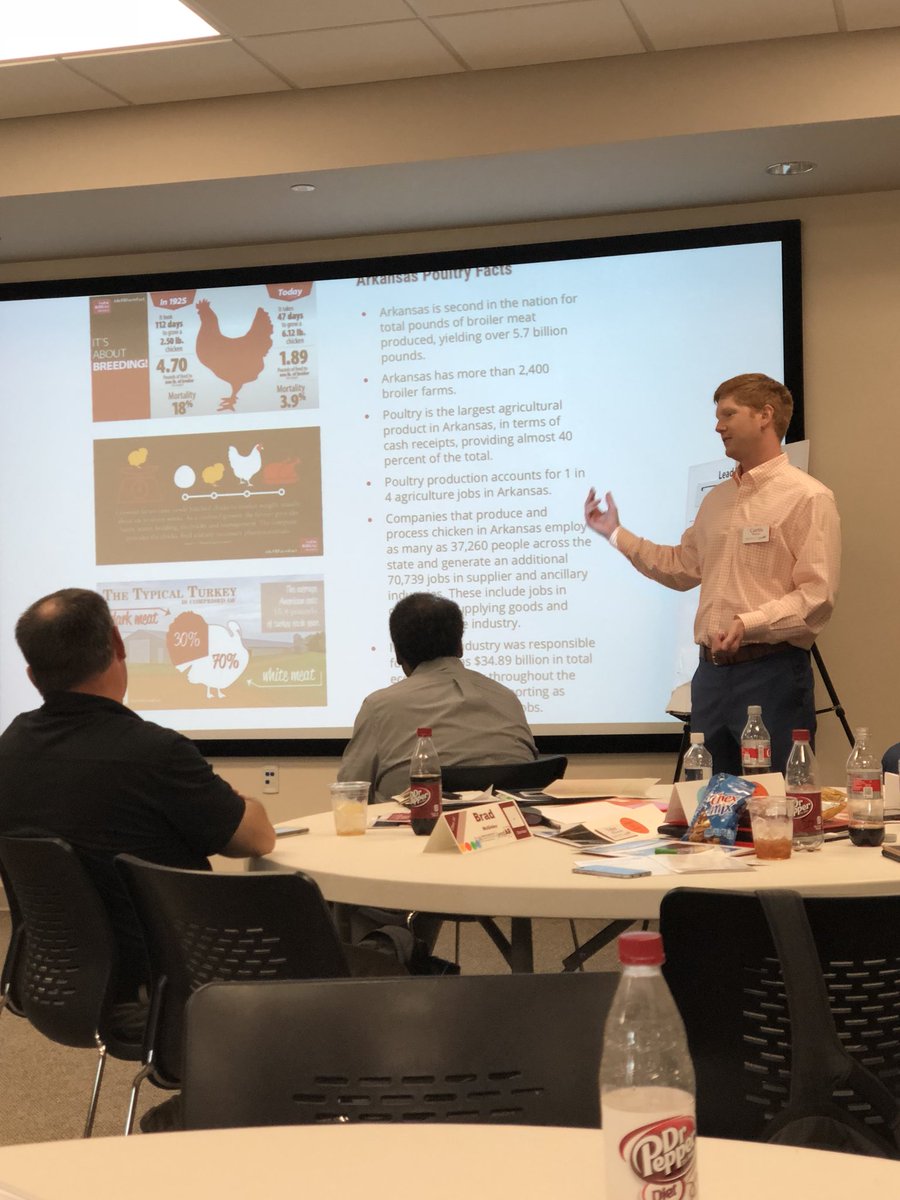 LeadARClass18's tweet photo. Class member Curtis Moore addresses LeadAR Class 18 on poultry production. #LeadAR https://t.co/mZccrW4BKG