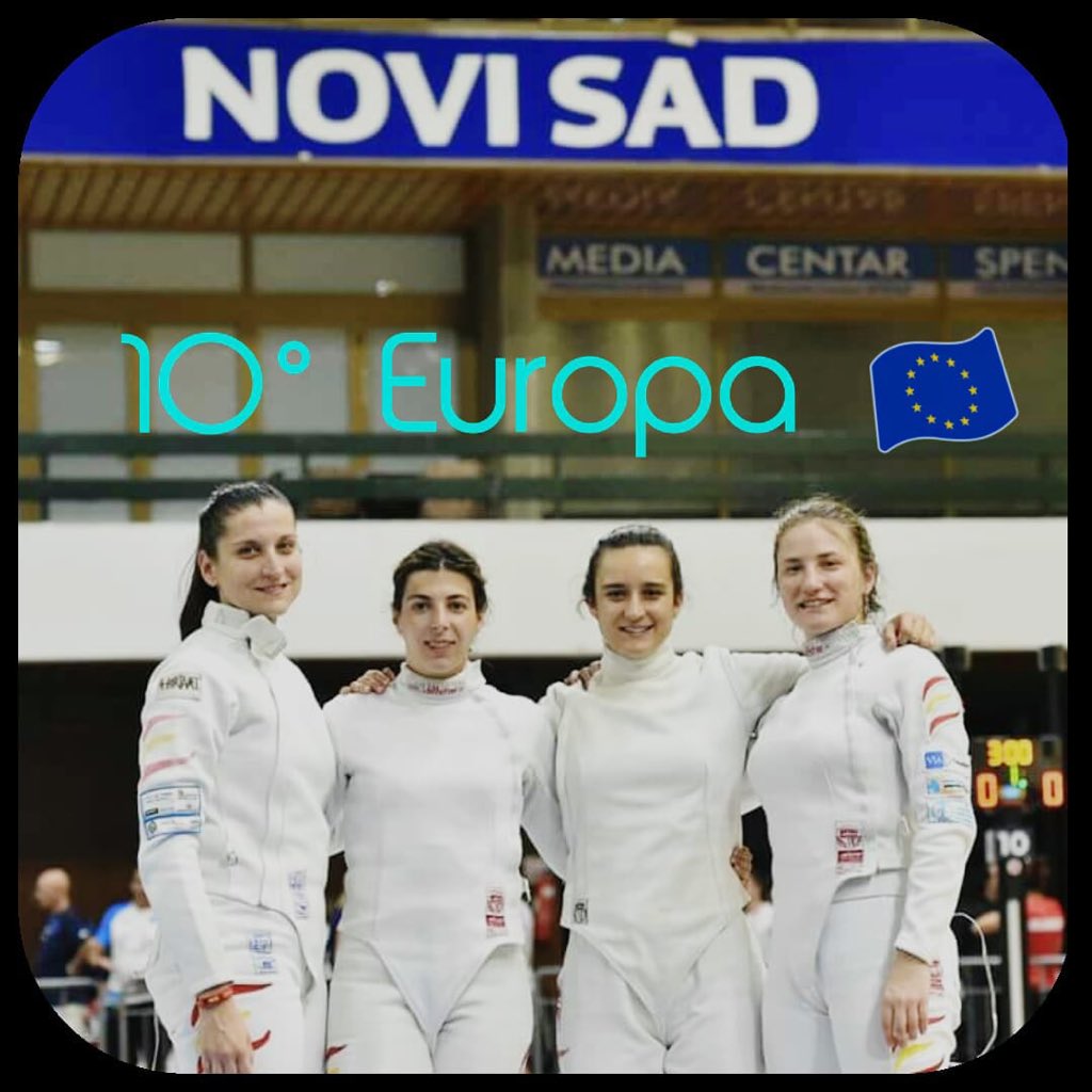 Ines_IGR's tweet photo. ¡La Espada Femenina DÉCIMAS! Campeonato de Europa 2018 Novi Sad 🇷🇸 #teamESP #espadafemenina #mujerydeporte #equipo @acisnerosgavin @kiskapusi @sarafcalleja https://t.co/9PbDciGOrl