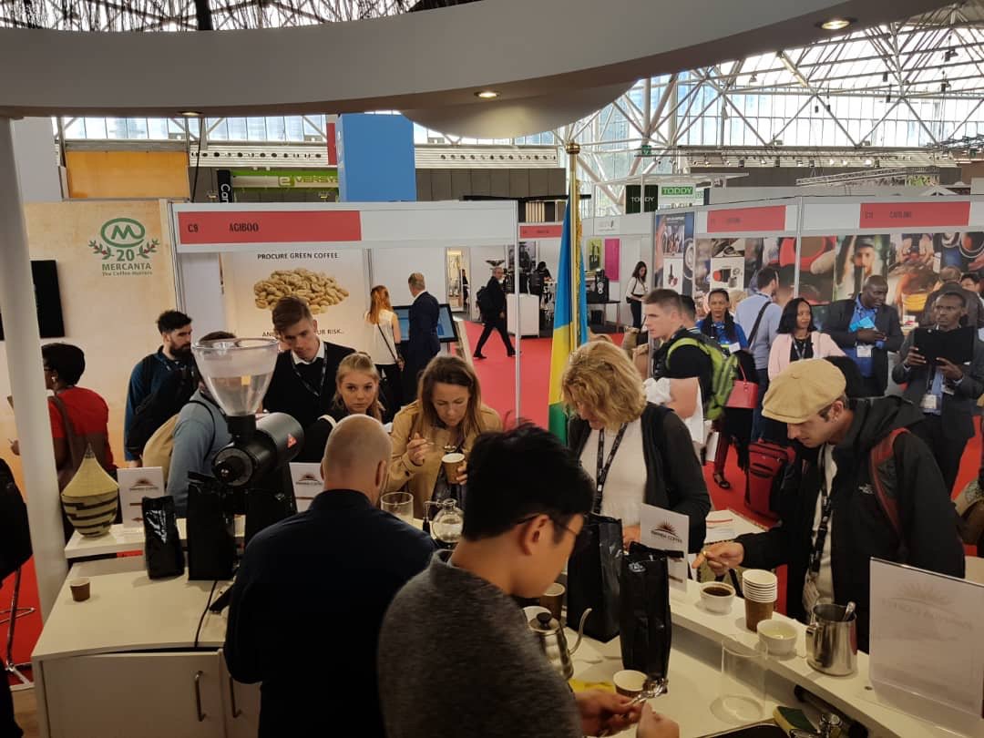 #RwandaCoffee product partners to sample over  24 microlots in the next two days at #WorldofCoffee. Make sure to stop by hall 8 stand C8  where we shall be brewing delicious #coffee from a range of Rwandan coffee farms.