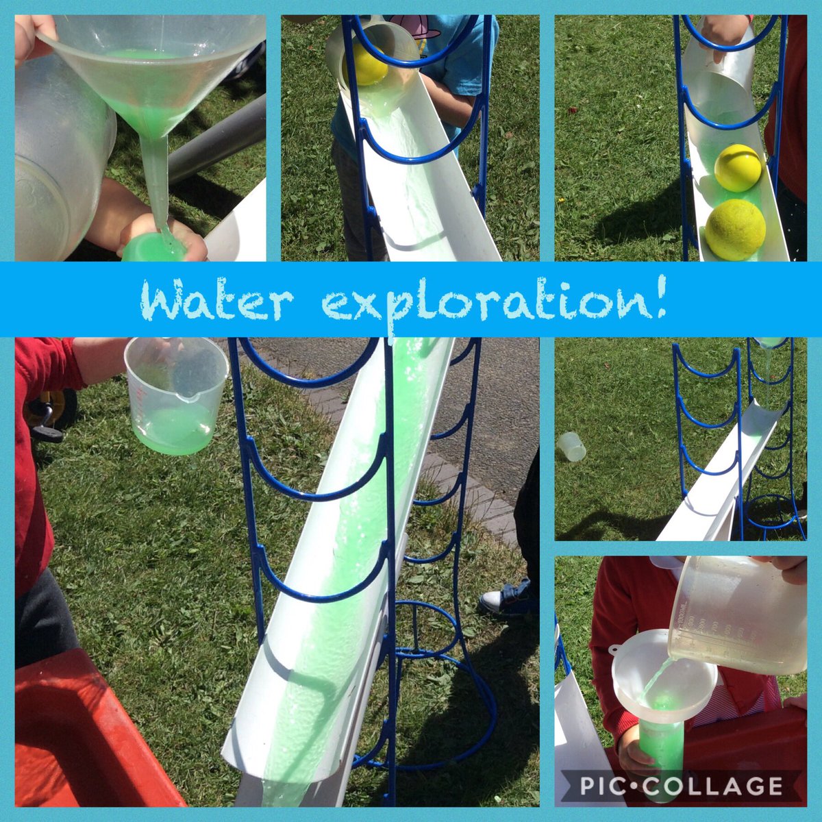 llfiaclass1's tweet photo. Today we explored capacity by emptying and filling containers. We also discovered how water travels down ramps. https://t.co/Qm8ThWVJQ2