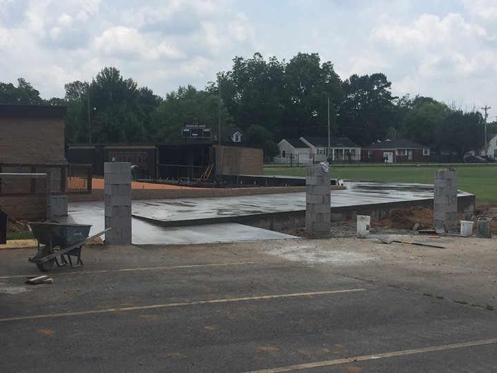 SOArchitects's tweet photo. Cumberland University Softball Renovation the cocncrete slab is poured.  Was to begin on press box toda but that is on hold due to weather. #BirdDawgs #StudioOakleyArchitects #SOArchitects #SOAprojects #SOAphotos #StudioOakleyArcitects #SOAllc https://t.co/swSO7rcfG3