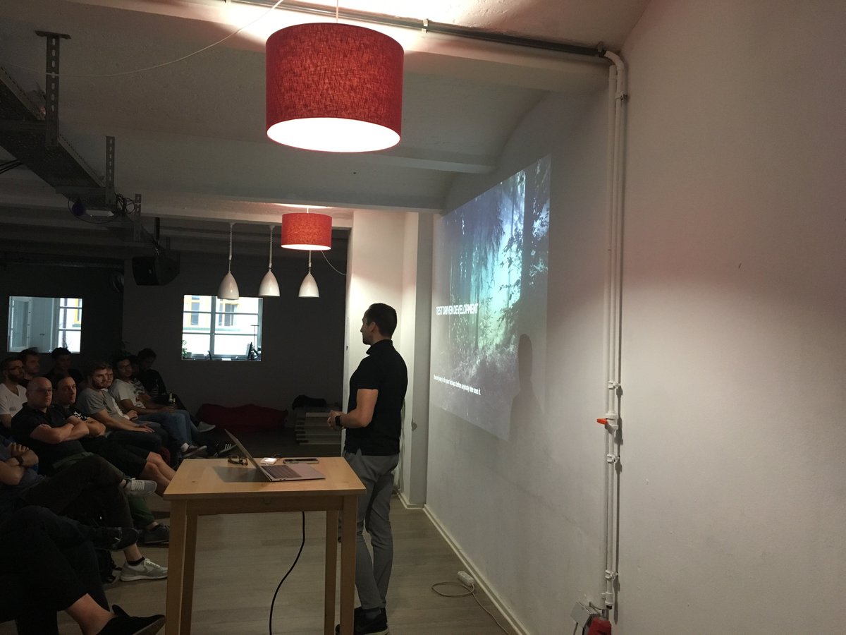 berlinjs's tweet photo. Happy to have @RejectJS alumni @alexbeletsky on stage at BerlinJS today with: Snapshot Testing: Not only for UI. https://t.co/hyV0mKaC7P