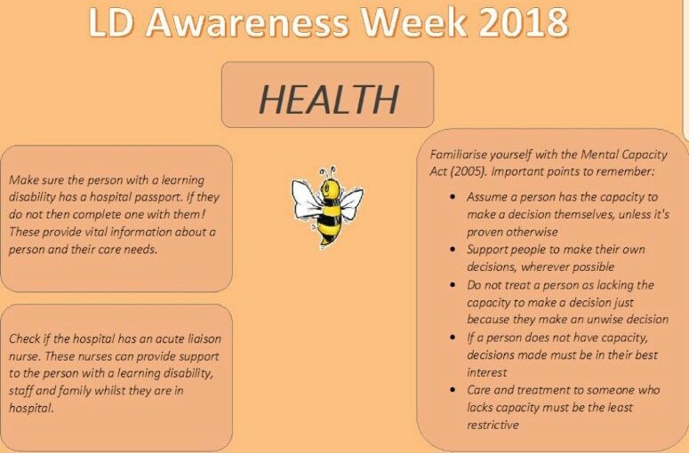 LDstudentbuzz's tweet photo. Here's a few tips on supporting someone with LD and their health! Never be afraid to seek out extra support and liaise with specialists because  #togetherwearebetter
For more useful info please visit our 'bee resourceful' page
https://t.co/Wy5O6SpDYK
#buzzingaboutLD #LDWeek18 https://t.co/nTyuhvzRAI