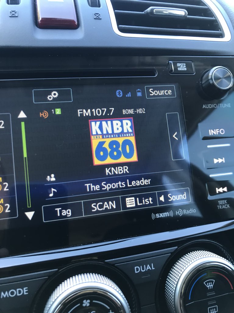 radsiu's tweet photo. FINALLY!! #KNBR on FM. 107.7 HD2 @KNBR @KRON4GRadnich @sportslarryknbr @byronjr23 https://t.co/qis8mvZATH