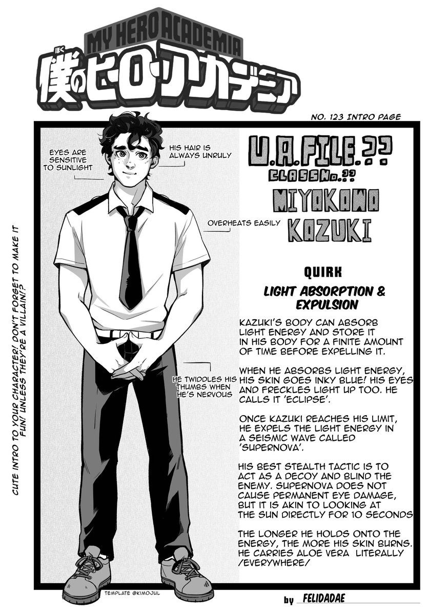 Kazuki's back! It's been so long 😭
He's still the same goofy tol boi who sunburns easily and refuses to wear sunglasses because "they make me look mean", now with more backstory