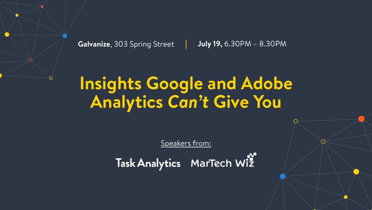 Now live! The next MarTech NYC event with <a href="/taskanalytics/">Task Analytics</a>: "Discover Insights Google and Adobe Analytics Can’t" A workshop on the new Top Task Methodology. RSVP Free here: meetup.com/MarTech-NYC/ev… #martech #measure #analytics #nyc