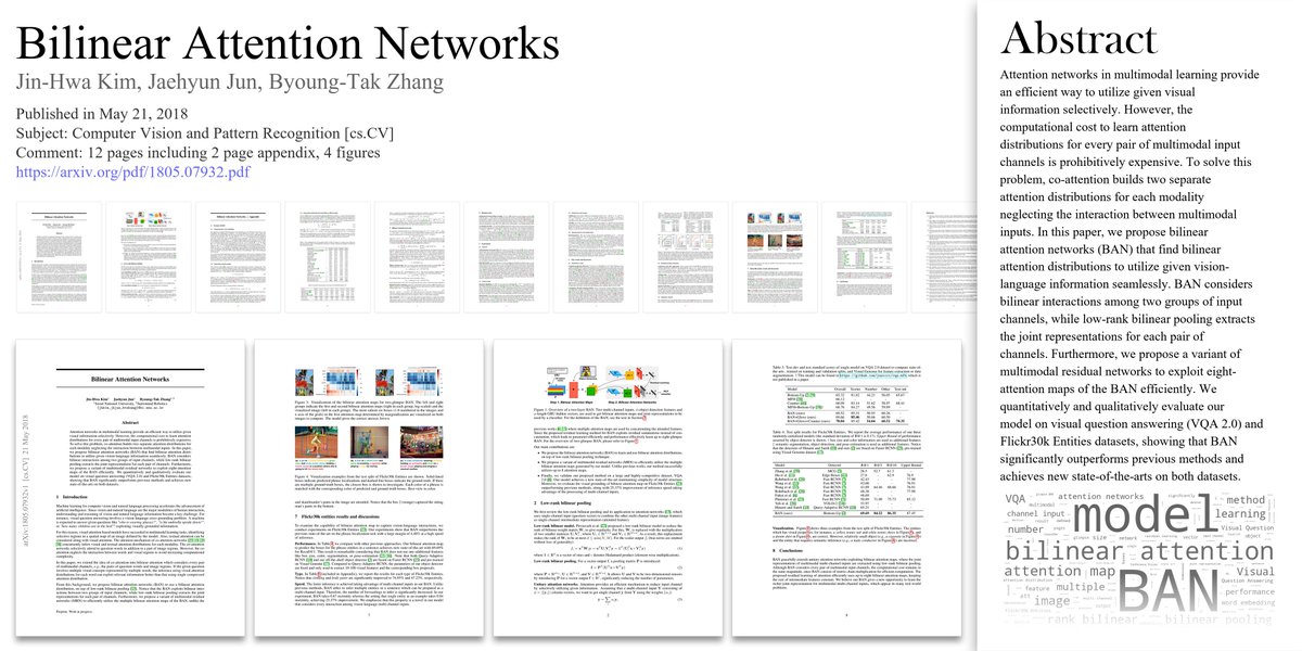 arxivtrends's tweet image. ๐ค Bilinear Attention Networks
โ๏ธ Jin-Hwa Kim et al.
๐ arxiv.org/pdf/1805.07932โฆ
๐ Tweeted by @PyTorch et al.
#ComputerVisionandPatternRecognition #csCV #csAI #csCL #csLG