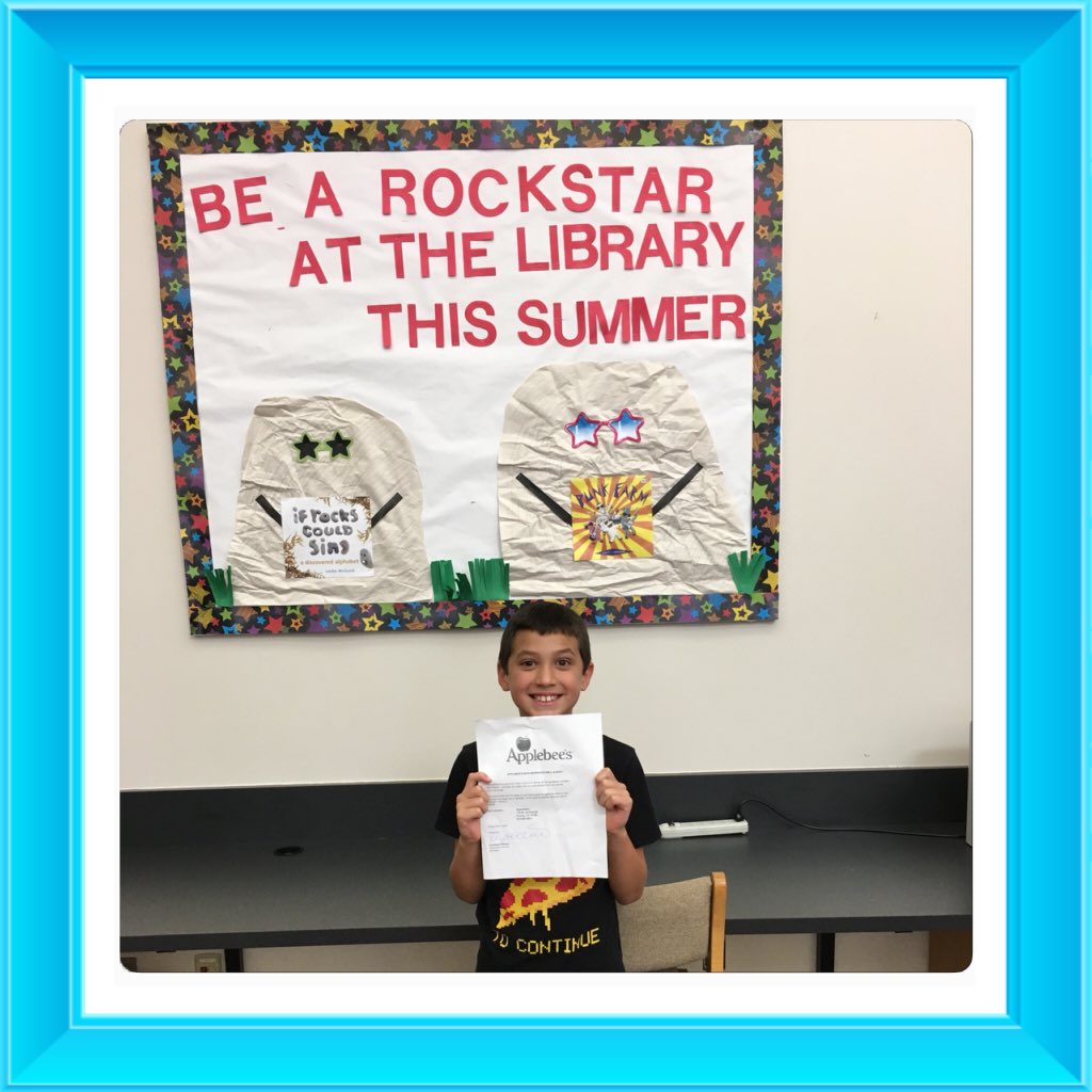 Micah F., winner of the Summer Reading Club Week 3 Drawing, is headed to <a href="/Applebees/">Applebee's Grill + Bar</a> in Forney!!