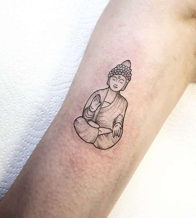 Baby buddha on a lotus flower  Felicia at Tiger Lotus Tattoo  Facebook