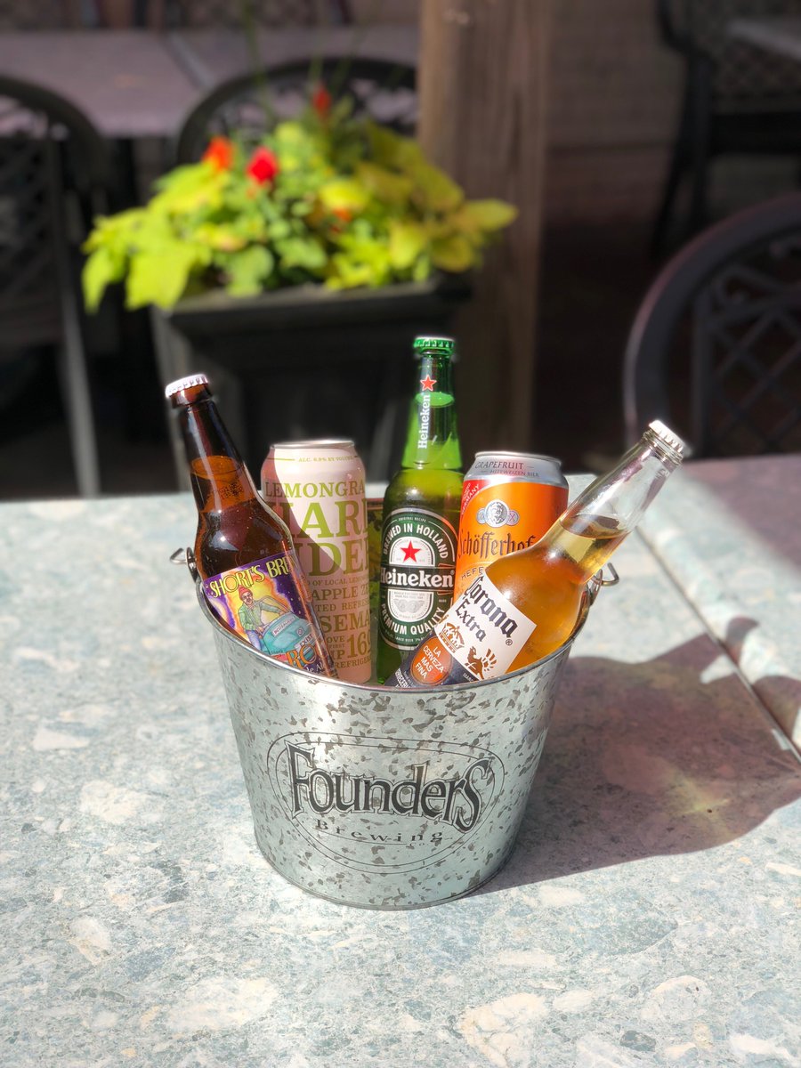 GraydonsCrossin's tweet photo. It’s the longest day of the year GR! 

Come and celebrate Summer Solstice with a bucket of beer, $5 off all day today. Mix and Match 5 of your favorites.

#buckets #happyhour #sunsethappyhour #arguablythebestfishandchipsthissideofthemississippi #graydonscrossing  #grandrapids https://t.co/U5rvonwIWQ