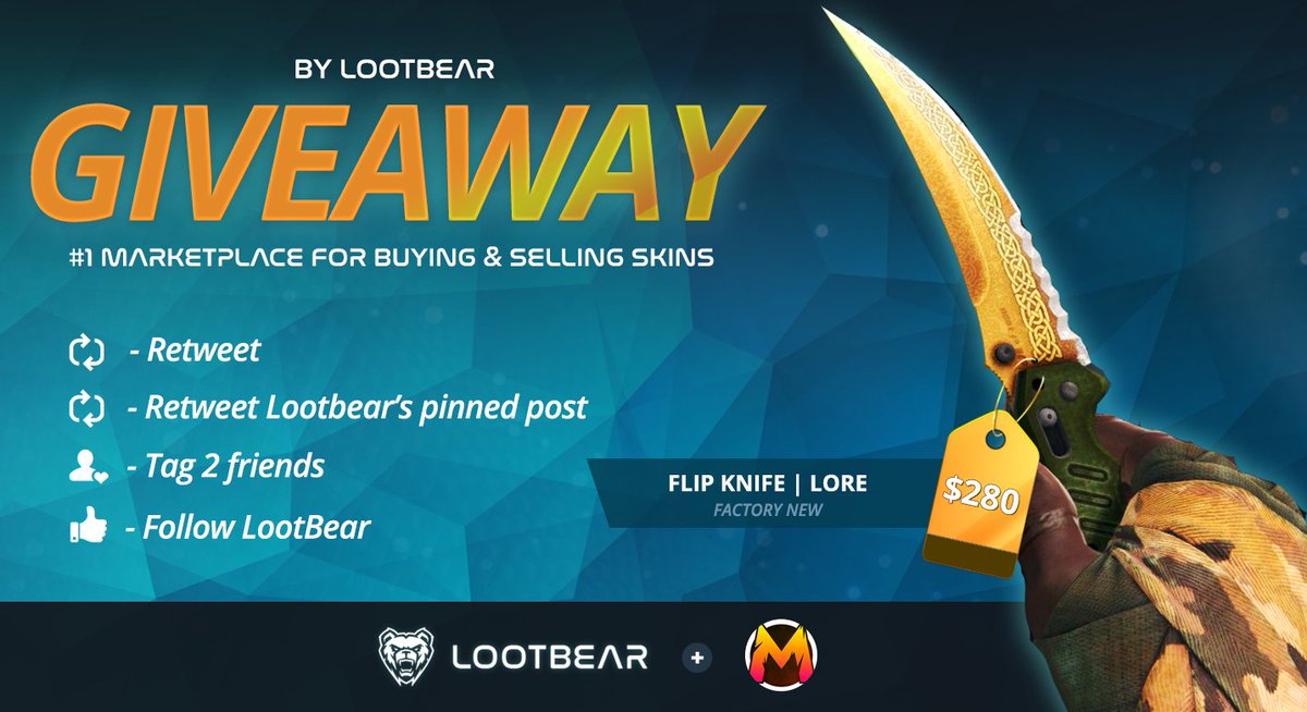 MojoOnPC's tweet image. 💰Giveaway time!💰

Flip Knife | Lore FN! (280$)

✅ RT this tweet
✅ Follow @appLootBear 
✅ RT their Pinned Tweet
✅ Tag 2 friends

Winner drawn in 48 hours! Good luck! 😀