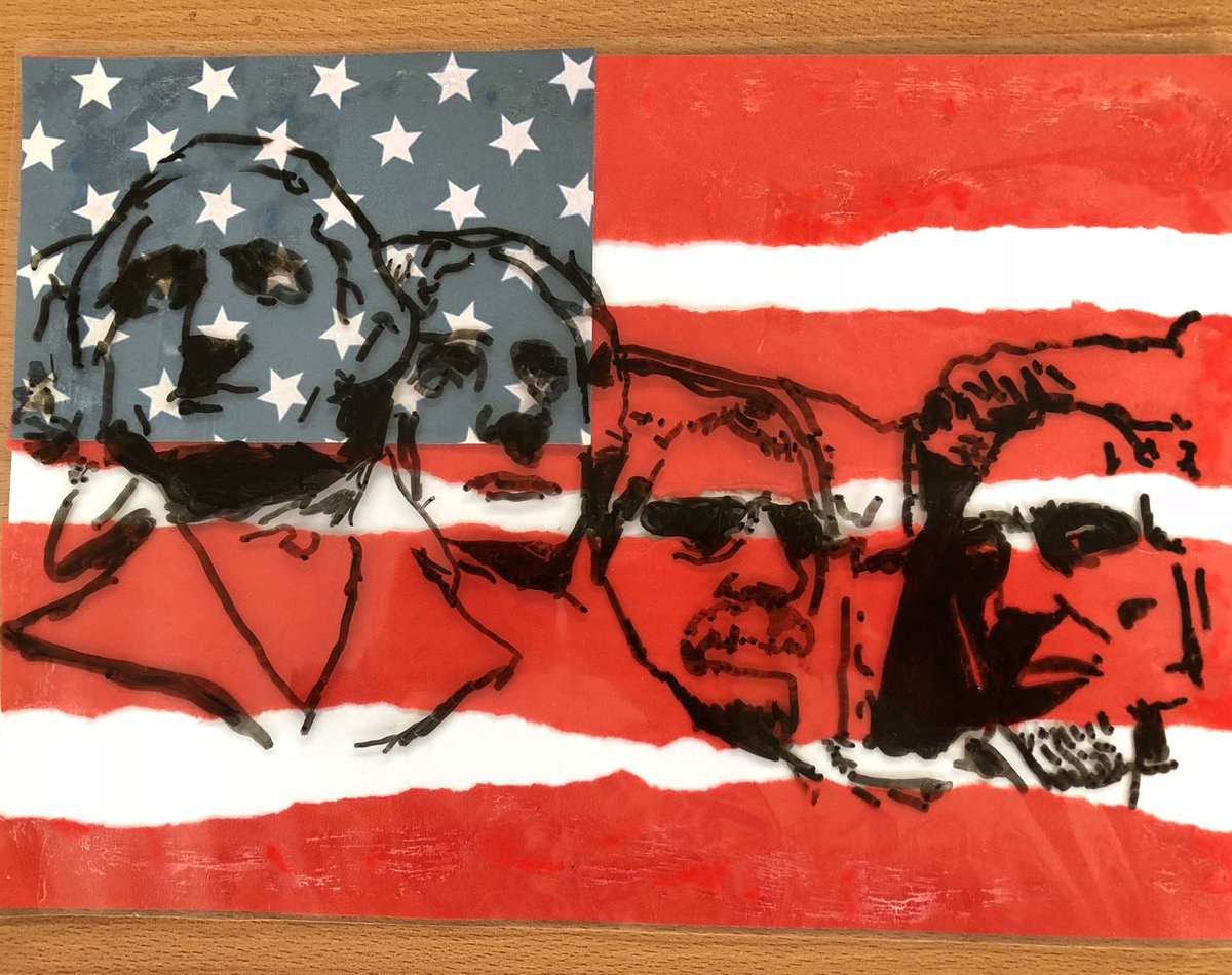 BuckhurstHillPS's tweet image. Super artwork in #Year6 today for #multiculturalweek learning about the USA 🇺🇸
