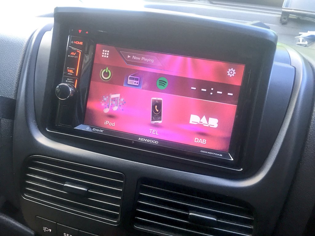 Double din @Kenwood_UK head unit fitted 