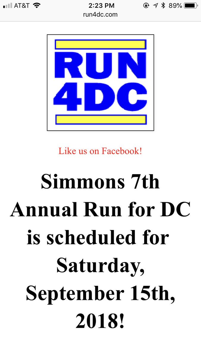 MsOldham_'s tweet photo. https://t.co/Ci85SMaNFC REGISTRATION IS OPEN! Help send our 5th graders to Washington D.C. this spring! π I HAVE registered... have you? #SimmonsPride #Run4DC #SimmonstoDC https://t.co/57uBa9ur4g