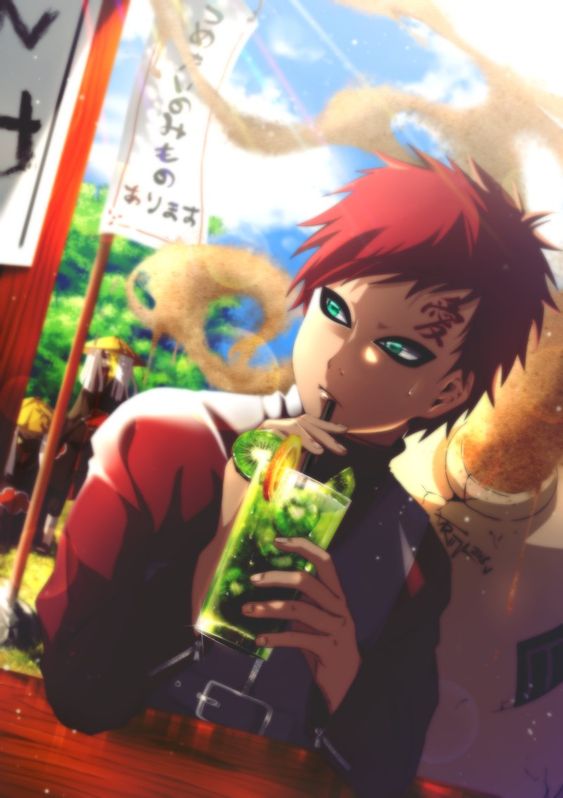 *Sits down at ichirako's waiting for his ramen and sees naruko*Naruko wanna join me(I couldn't find a Garaa seating down eating)@naru_uzumi