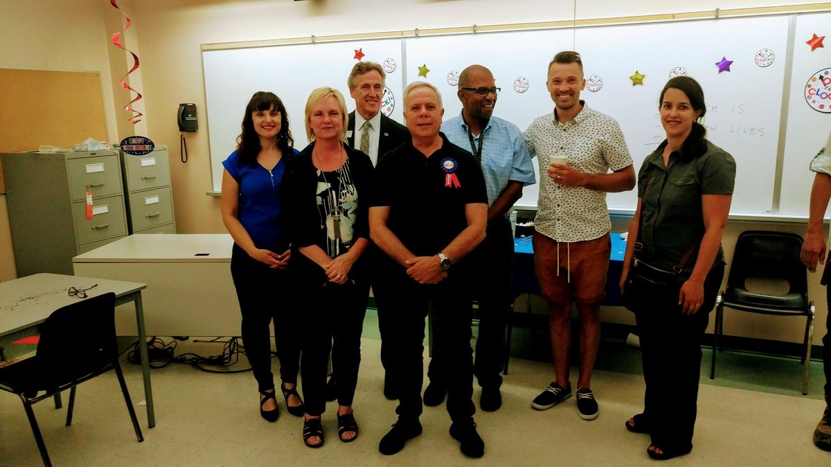 jvanvek's tweet photo. @MohawkCollege #MohawkAcademicUpgrading celebrating retirement of exemplary mathematics faculty Stephen 'Einstein' Scrutton https://t.co/GSQyYMFriD