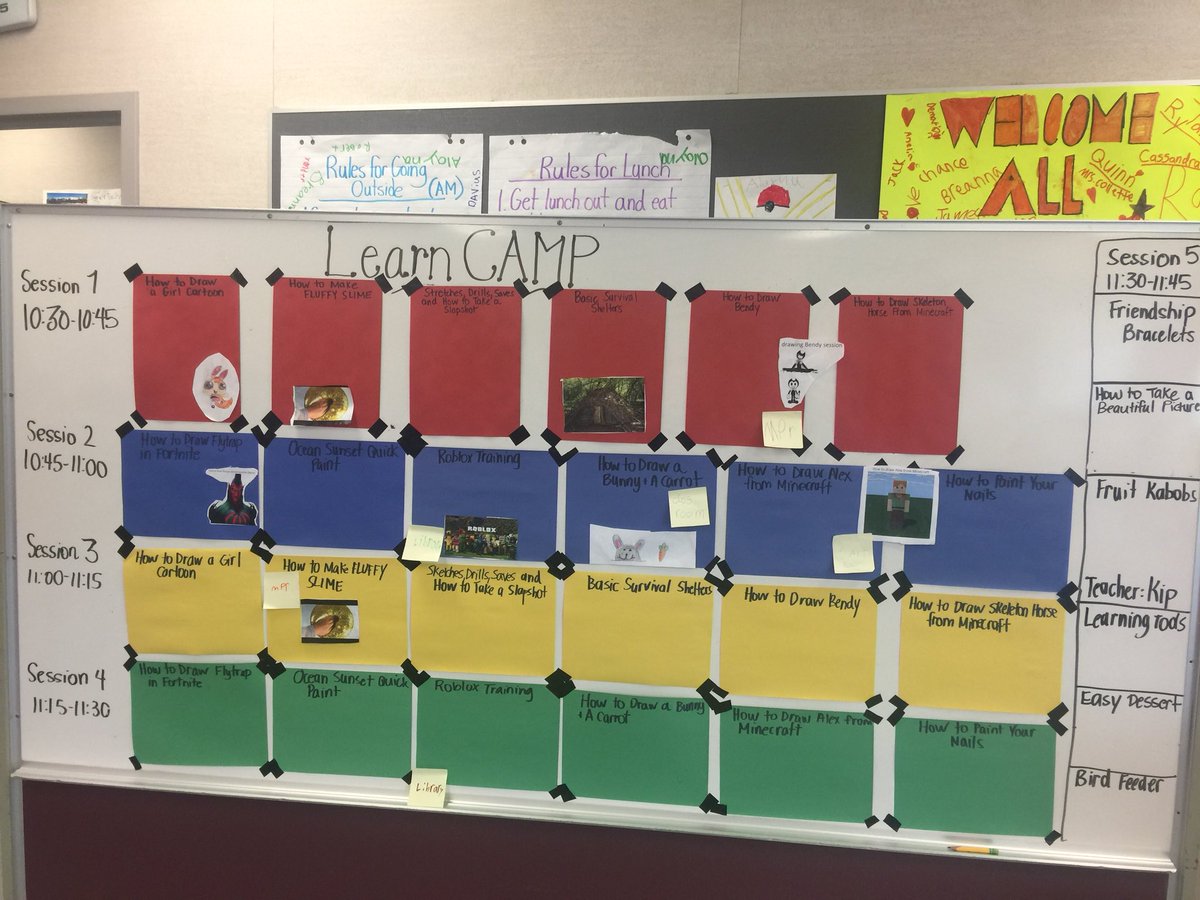 jennmarieco's tweet photo. My class will be leading a LEARN CAMP on Tuesday for Grade K-6 where they are experts and teach a group of peers a skill! So excited to see them shine! #edcampmodel #studentsteachingstudents #studentfacilitators #designedbystudents #borderlandsd https://t.co/hZY4LUzReg