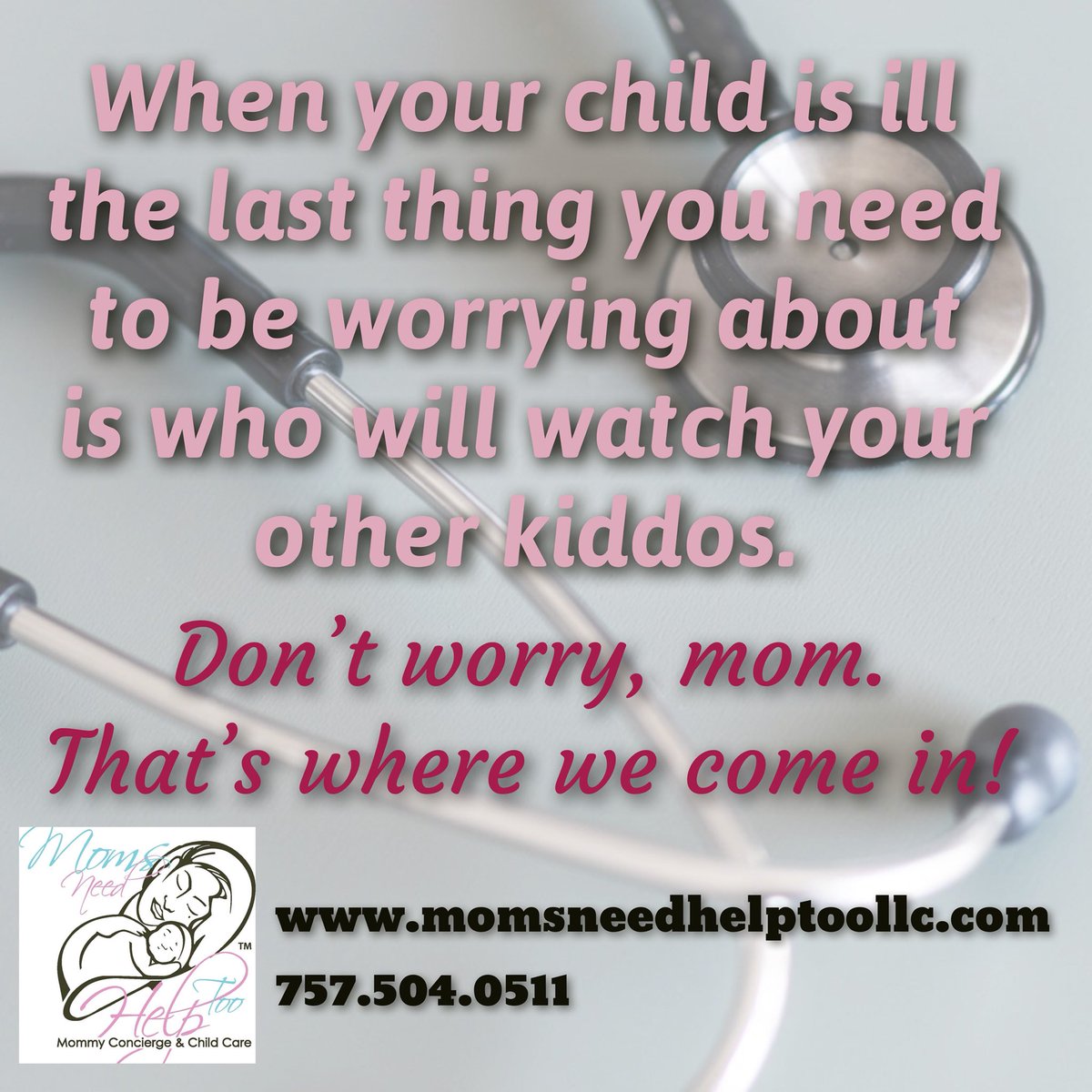momsneedhelp2's tweet photo. Worry about what is important, getting your little one better. We can take care of the rest! Call 757.504.0511 to get started, or visit https://t.co/IloG0PEre2 for more information πβ₯οΈ.
.
.
.
#mnh2 #love #family #militarylife #hamptonroads #newportnews #beautiful #life https://t.co/Ul4tZ5KIJI