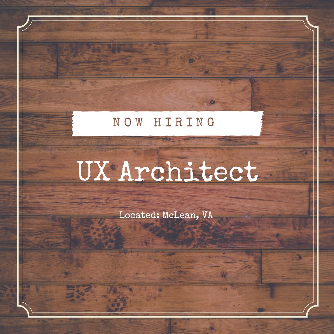 InScopeIntl's tweet image. Job Posting: Looking for UX Architects. Please message us for details!
.
.
.
.
.
#inscopeintl #inscope #jobposting #jobsearch #newhire #hiring #business #UXArchitect #UX #Architect #restonva #northernvirginia #mcleanva #dmv #dmvjobs