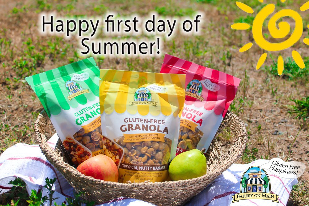 UncleCrumbles's tweet photo. Happy #SummerSolstice!! It's officially summertime & we couldn't be more HAPPY! #glutenfreehappiness #1stdayofsummer #bakeryonmain https://t.co/2tBuYoRwxj