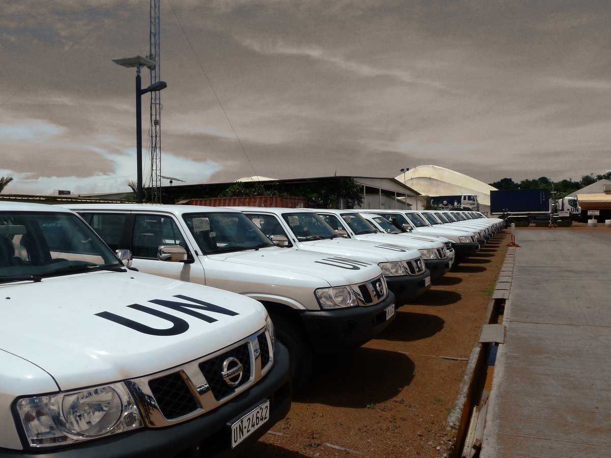 Vehicle storage at the UN base in Entebbe, Uganda. (Alexandra Novosseloff)