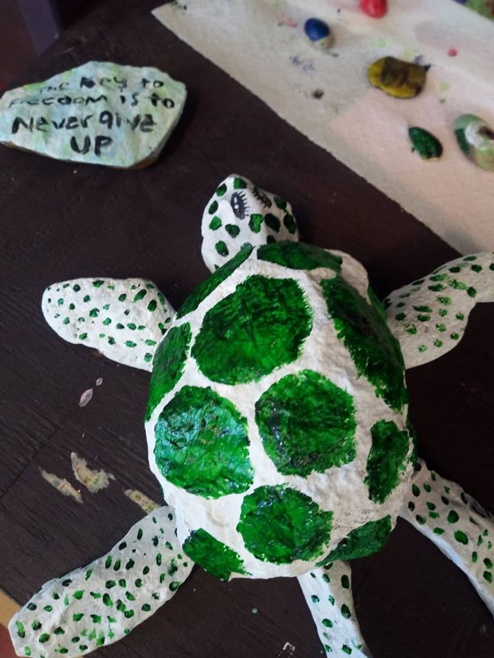 The girls enjoyed some creative expression by rock painting during Mini-Class today! Summer mini-classes introduce the girls to new avenues of learning, recreation, and self-expression.