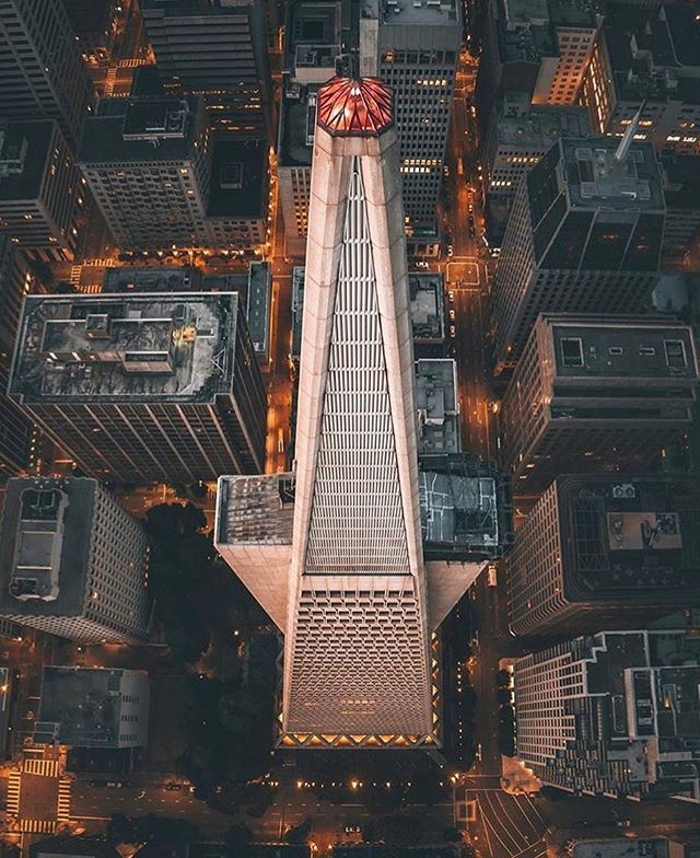 SFGate's tweet image. From Instagram: @wla1522 takes us to new heights with this shot of the Transamerica Pyramid. 
#remgram #transamericapyramid #sfarchitecture #citylife #architecturaljungle #bayarea #sf ift.tt/2lodXc9
