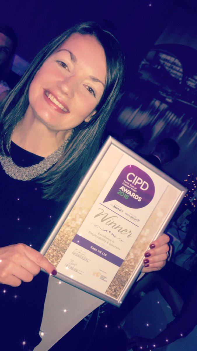 KatieWilkie1's tweet photo. What a fantastic night 💚💚Winners of Excellence in Employability &amp; Diversity @sageuk #cipdneawards https://t.co/cdzdhoWytU