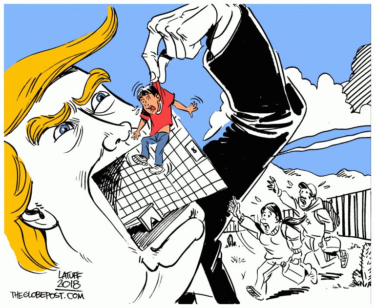 TGlobePost's tweet photo. Kids in Cages -- Cartoon by @LatuffCartoons https://t.co/nirRDx4ggs https://t.co/4xQPoTuJdl