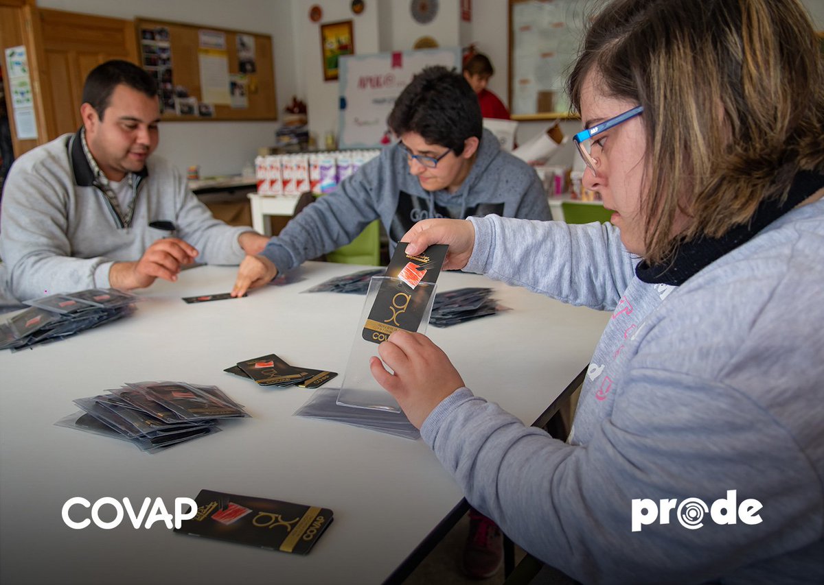 Covap's tweet photo. Colaboración entre @FundacionProde y COVAP para el desarrollo personal y profesional de personas con discapacidad intelectual desde 1998. + info: https://t.co/DNpJdqXqHl #PRODE #RSC #RSCCOVAP https://t.co/Hhe7L2K3RW