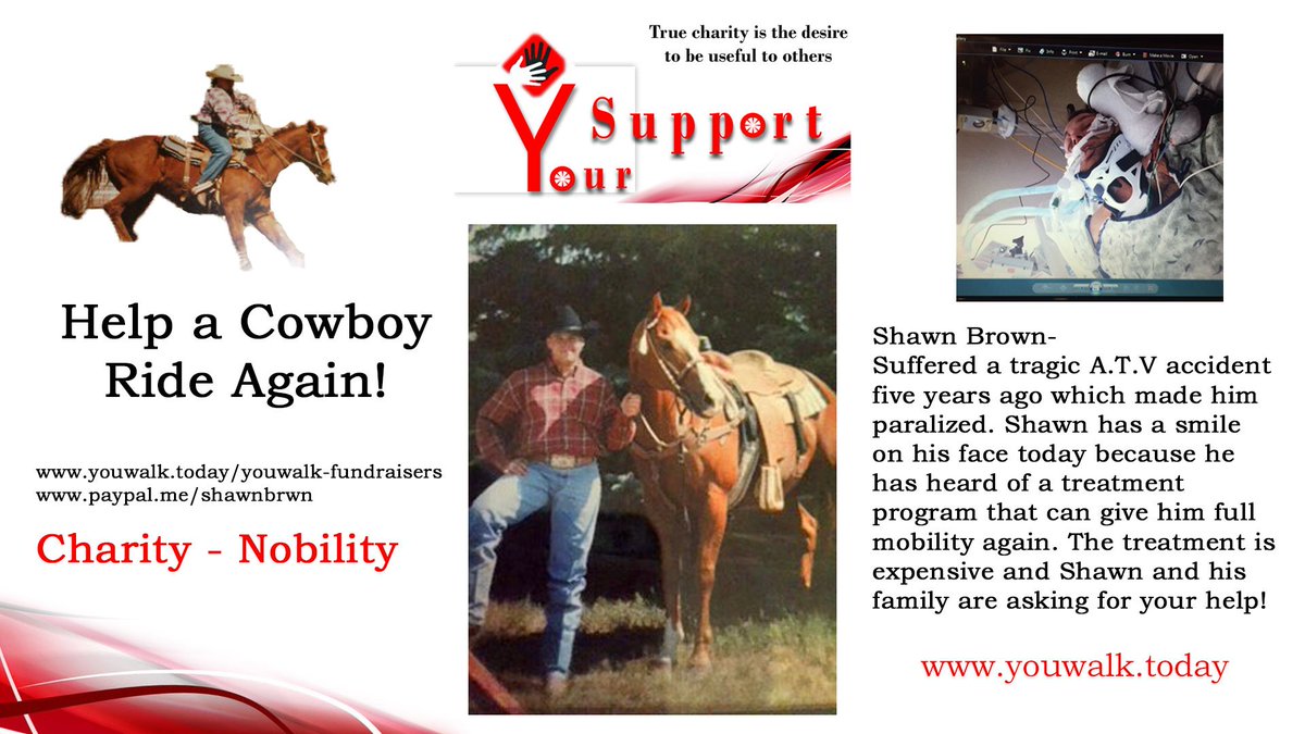 ToddWorleybc's tweet photo. Youwalk Today is proud to host its first #fundraiser for people who are #disabled. Met Shawn Brown and read his story about how he became a #quadriplegic and how he is fighting back. https://t.co/ClqL6eZ37Z https://t.co/eZxWMUjOkj