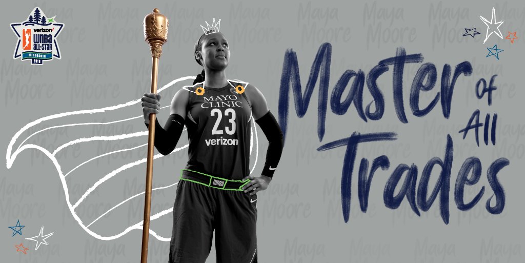 minnesotalynx's tweet image. Master of all trades. Clutch as they come. Ruler of the house of big moments.

@MooreMaya #WNBAvote