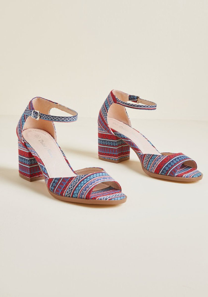 mod_and's tweet image. Cutie on Duty Block Heels #shoes Fixed up with silver ankle buckles and peep toes, this dynamic pair commits to charming style on every arrival. modandretro.com/cutie-on-duty-…