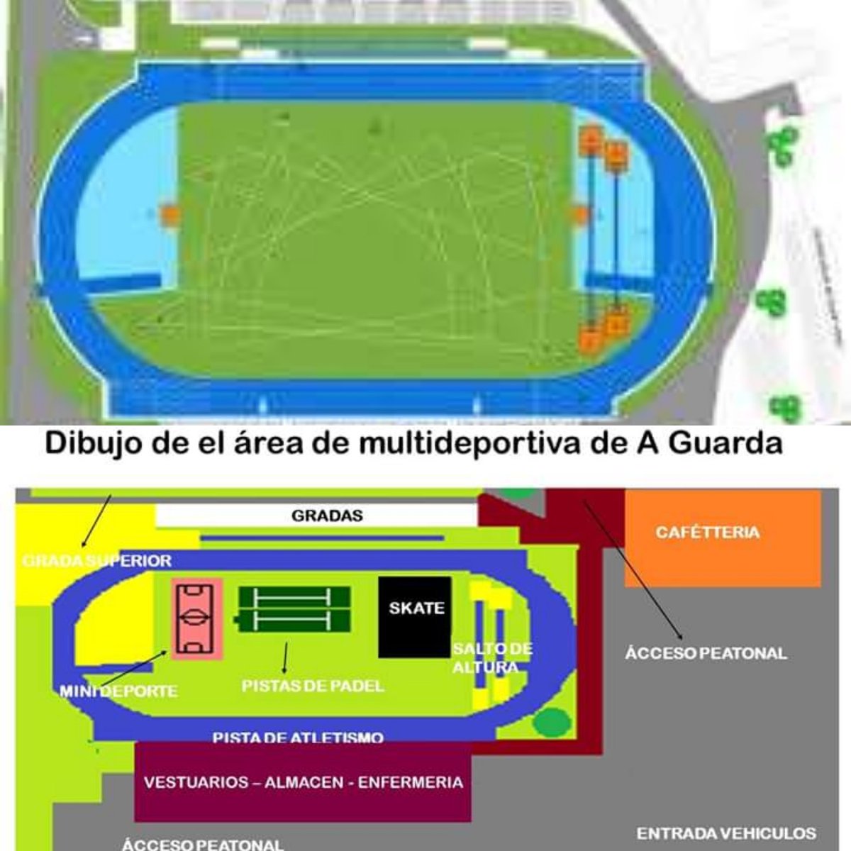 GD_CFGalicia's tweet photo. Os gustaría que A Guarda contará con un espacio deportivo que contará con pista de atletismo donde se pudieran hacer campeonatos oficiales, pistas multideporte (Como la que hay al lado de la talaya) y pista de pádel y una pista de skate 

#Atletismo #running #Padel #Tenis https://t.co/jXhbBM9V9W