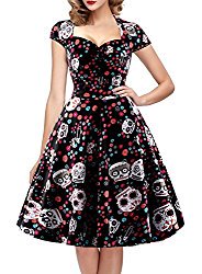 mod_and's tweet image. Polka Dot Sugar Skull Vintage Swing Retro Rockabilly Cocktail Party Dress #retro #vintagestyle #vintage #pinup #sugarskull #dress #dresses #clothing Adorable 50’s style rockabilly vintage party swing dress. modandretro.com/polka-dot-suga…