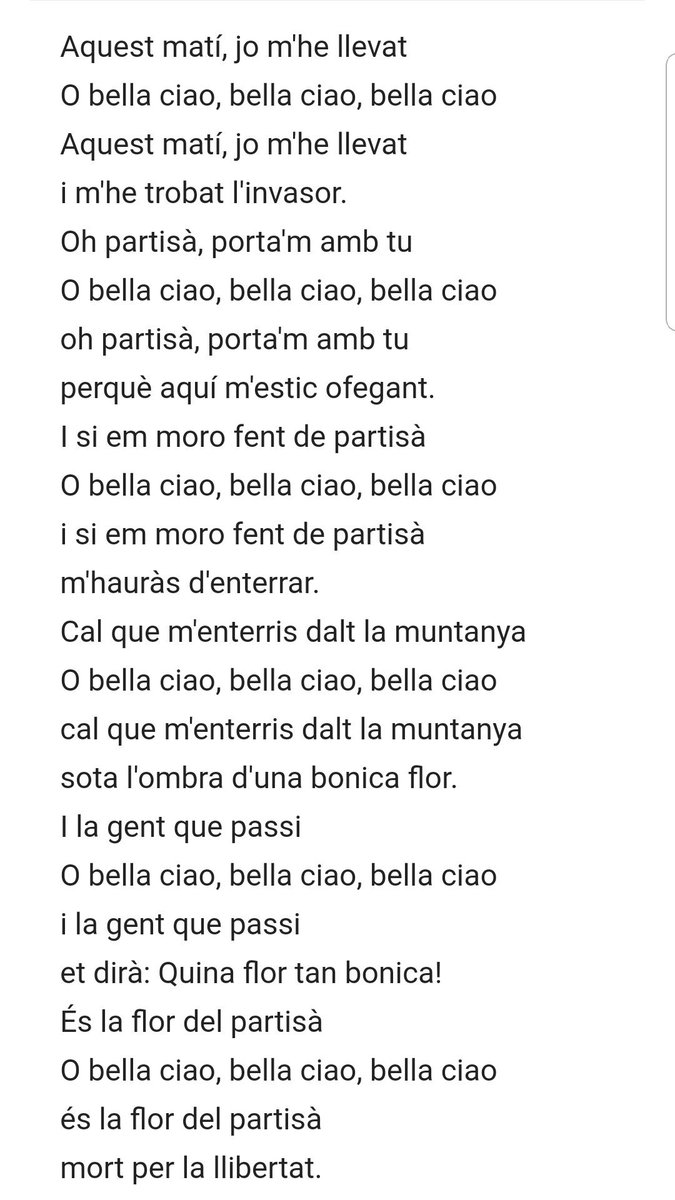 Bella ciao lyrics