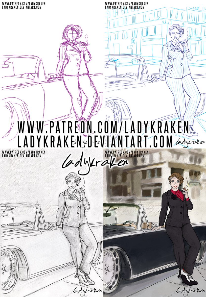 Veronica Reese OC Commission Sketch, Lines, Flats by LadyKraken on ...