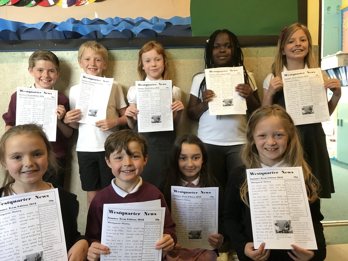 The Westquarter News - written by our very own newspaper committee - will be on sale at Know and Grow time from tomorrow until next Thursday. The cost is 30p.