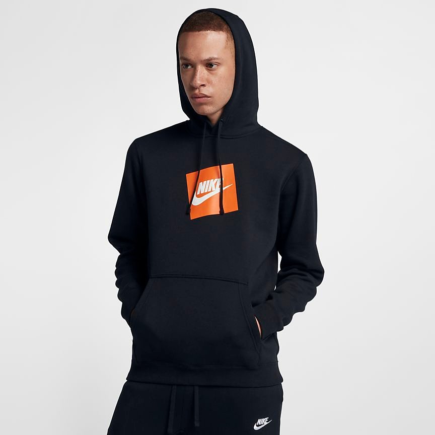 nike orange box hoodie