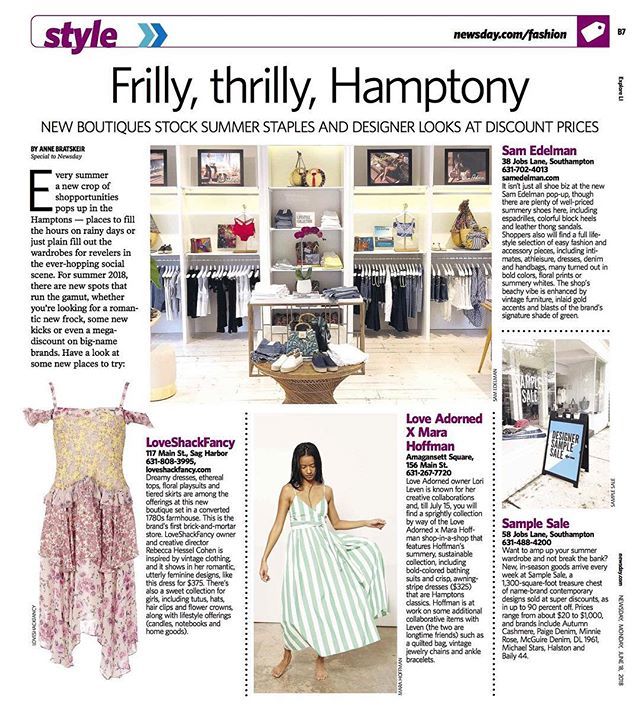 shopfinalsale's tweet photo. Thanks for the love @newsday! Frilly, thrilly, Hamptony! Want to amp up your #summer #wardrobe and not break the bank? New, in season goods arrive every week at Sample Sale, a 1,300 square foot treasure chest of name #brand #contemporary designs sold at super discounted pric… https://t.co/eqTa9D3fGA
