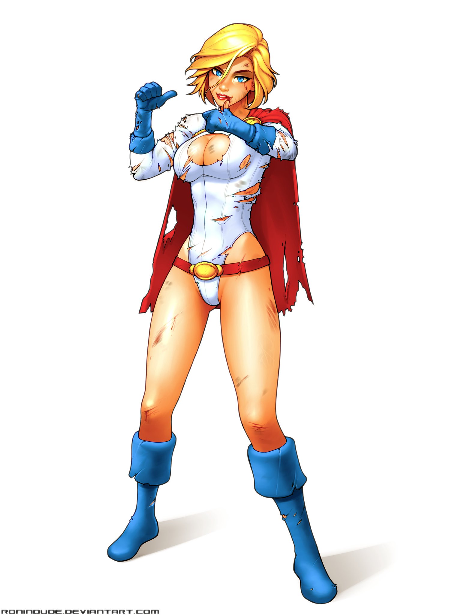 “Commissioned piece of Power Girl. 
