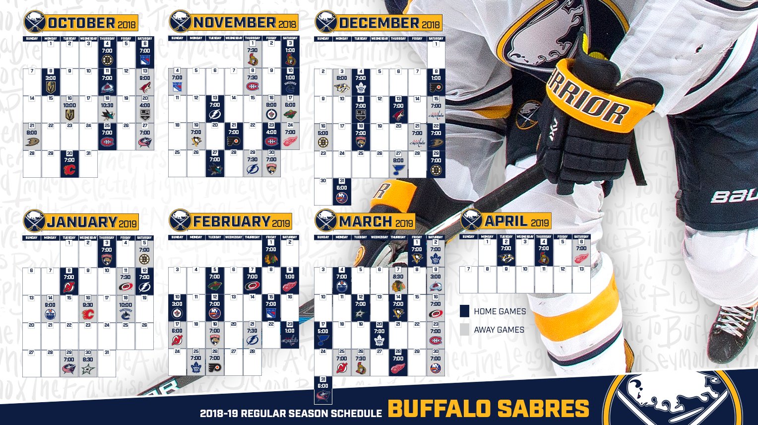 buffalo sabres schedule